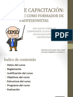 El Docente Como Formador de Profesionistas (CURSO DE CAPACITACION)