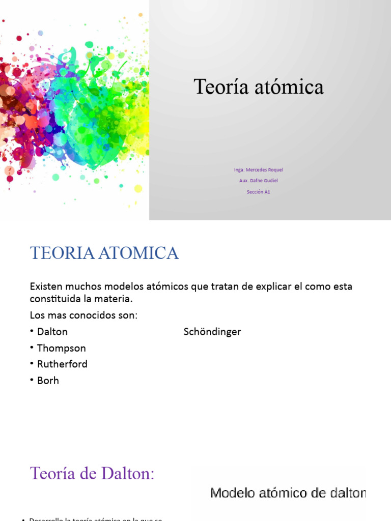 Teoria Atomica Pdf Neutrón Núcleo Atómico