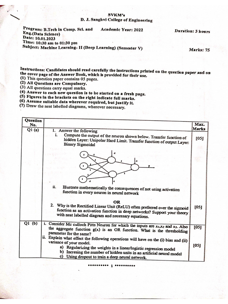 Semester5 End-Sem Papers | PDF
