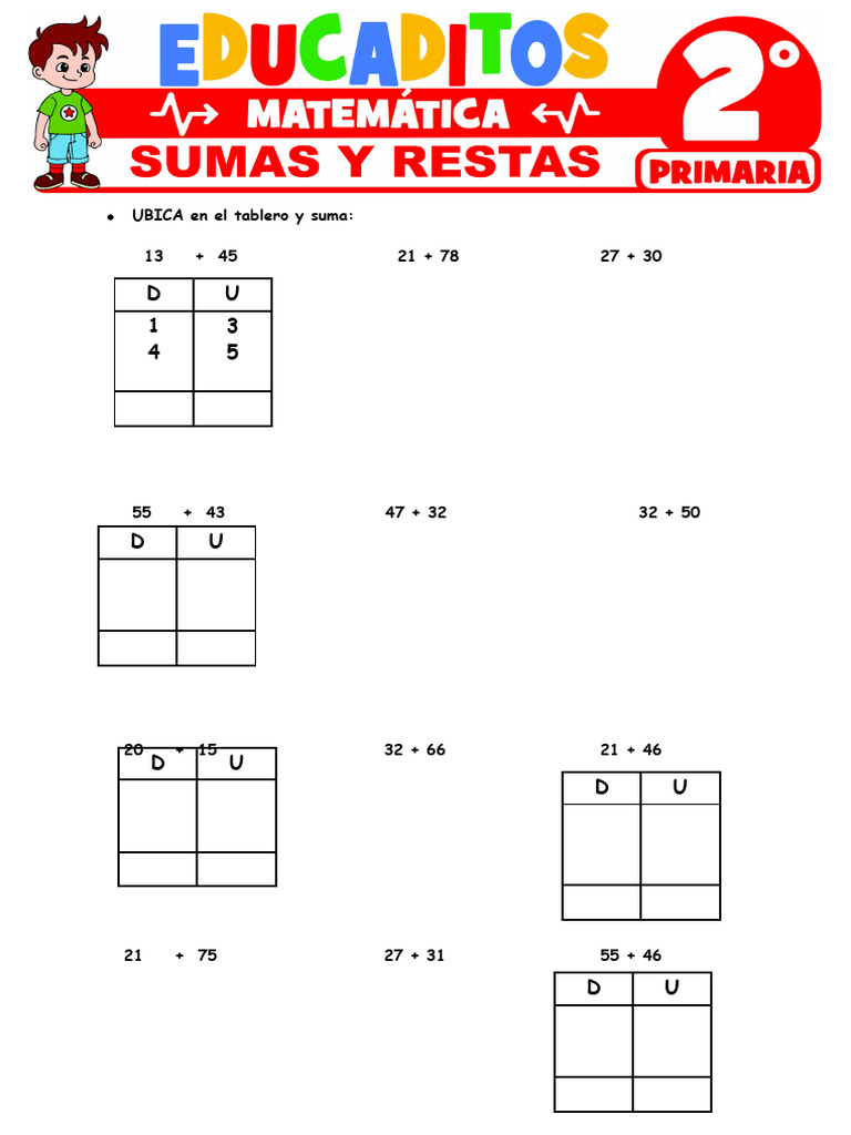 Sumas y Restas para Segundo Grado | PDF