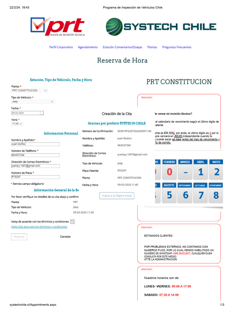 Programa de Inspección de Vehículos Chile | PDF
