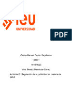 Carlos Castro Noviembre 16 Actividad 1. Regulación de La Publicidad en Materia de Salud