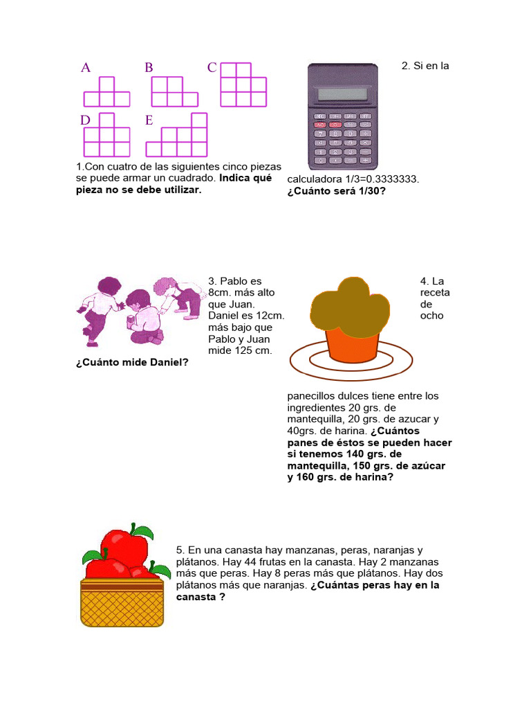 Problemas de matemáticas y soluciones | PDF | Métodos y materiales de ...