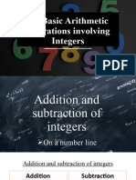 1.2 Basic Arithmetic Operations Involving Integers