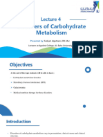 Lecture 4 Diorders of Carbohydrate Metabolism (Autosaved)