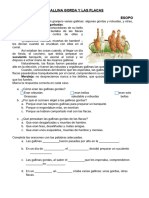 Comprensión Lectora - Mes de Setiembre LA GALLINA GORDA Y LAS FLACAS