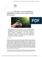 Ecología Atómica - Los Ecosistemas Explicados A Partir de Los Átomos Que Los Forman - UABDivulga Barcelona Investigación e Innovación