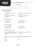 Grade 10 Baseline Quiz