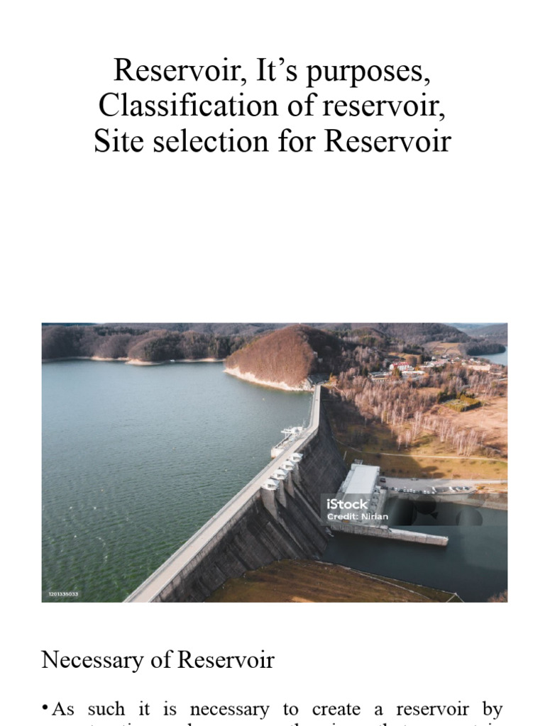 Types and Purposes of Water Reservoirs | PDF | Reservoir | Dam