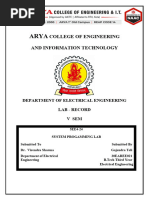 System Programming Lab Assignments by Gajendra