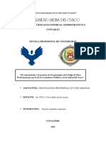 El Conocimiento y La Práctica de Los Principios Del Código de Ética Profesional Por Parte de Los Contadores Públicos, en La Ciudad Del Cusco