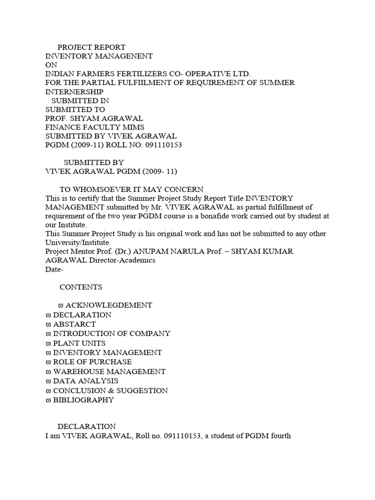 Word project pdf inventory fertilizer