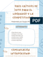 Factores Críticos de Éxito para El Liderazgo y Competitividad