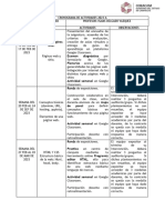 Cronograma de Actividades - Páginas Web