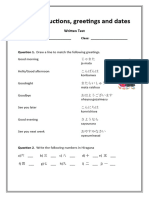 Learning Japanese Beginner - Self - Intro - Greeting - Date - Test