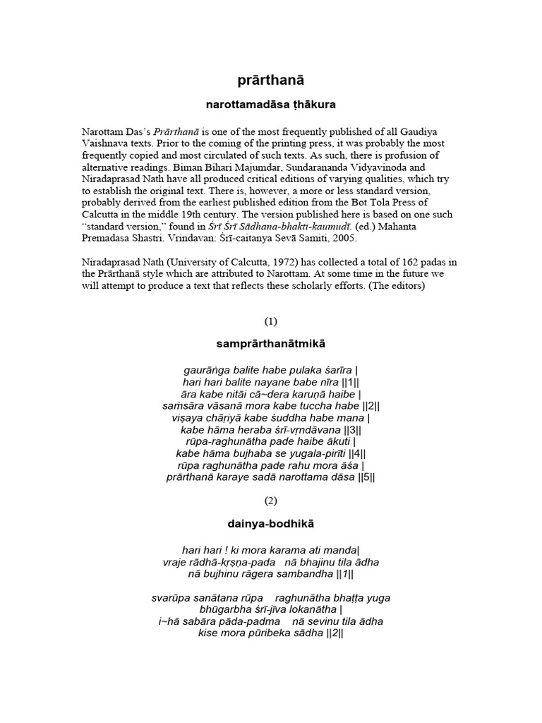 Prarthana Narottamadasa Download Free Pdf Monotheistic Religions