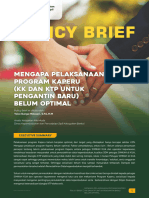 Policy Brief - Yoice Bunga Midasari - Mengapa Pelaksanaan Program Kaperu (KK Dan KTP Untuk Pengantin Baru) Belum Optimal