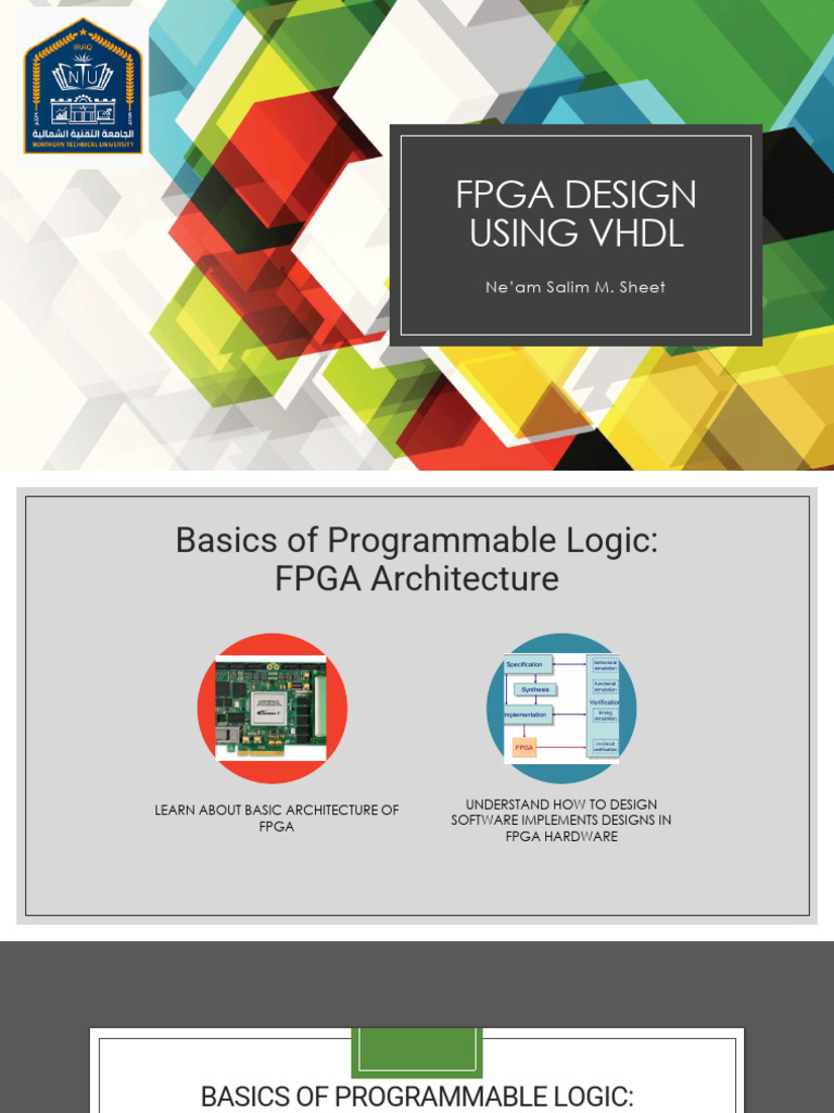 FPGA Design Basics and Applications | PDF | Field Programmable Gate ...