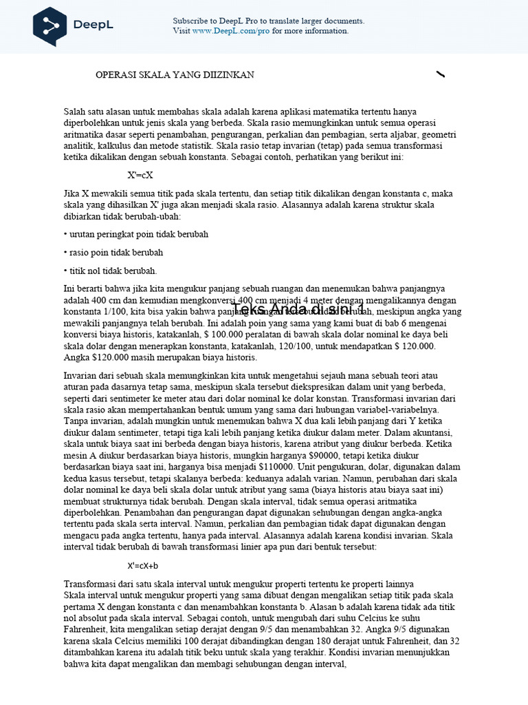 Perbedaan Skala Rasio dan Interval | PDF