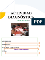 1,2,3 y 4 Avanzado Religión Actividad Diagnostica