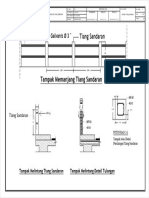 Tampak Memanjang Tiang Sandaran