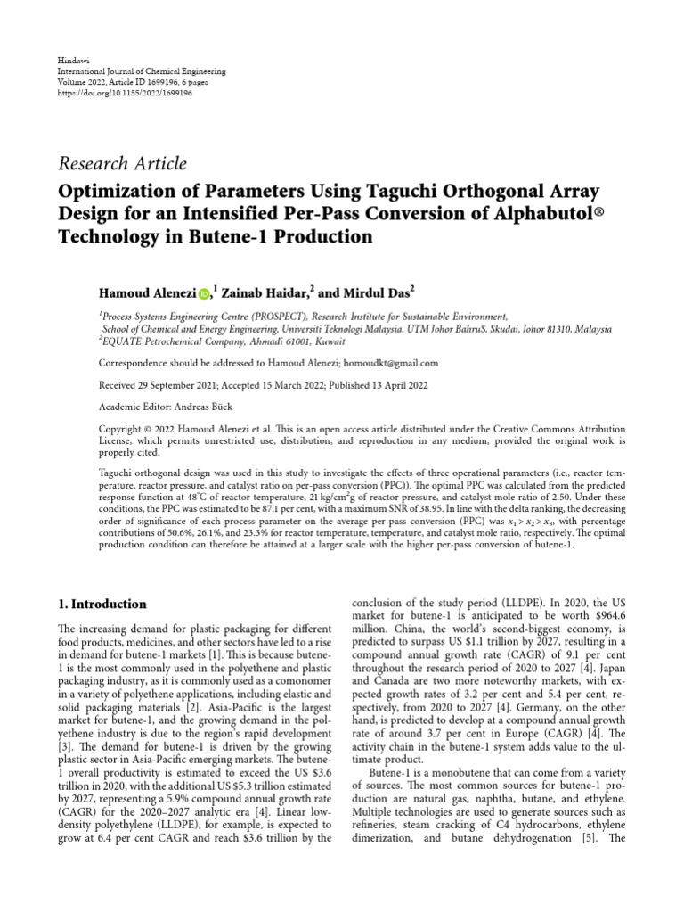 Optimization of Parameters Using Taguchi Orthogona | PDF | Cracking ...