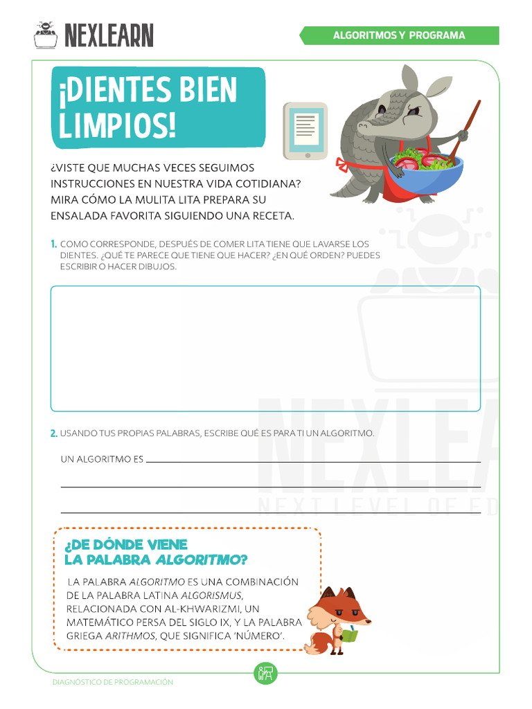 Algoritmos Divertidos para Niños | PDF | Algoritmos | Programación de ...