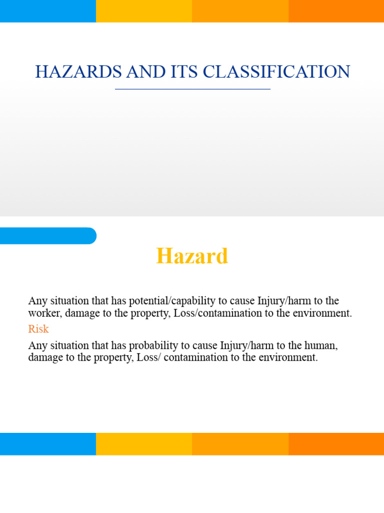 Hazard And Its Classification Pdf Hazards Personal Protective