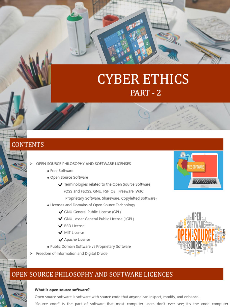 Cyber Ethics (Part-2) | PDF | Free Software | Source Code