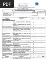 LIST OF TASK Work Immersion