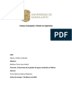 Tarea No. 2 Panorama de La Gestión de Aguas Residuales en México