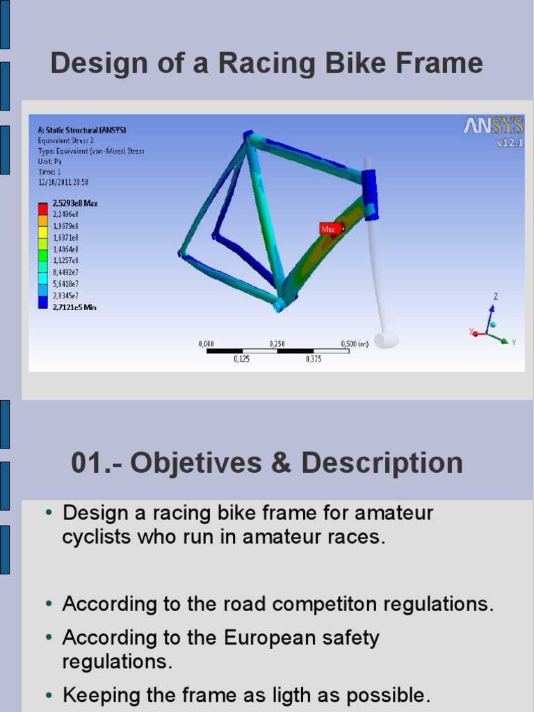 Design of A Racing Bike Frame PDF Fatigue (Material) Mechanical