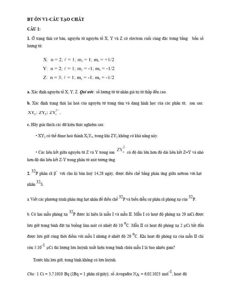 3. Các yếu tố ảnh hưởng đến tính chất của nguyên tử