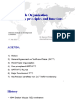 WTO - Background, Key Principles and Functions