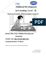 Early Childhood Development Parental Coaching Level - II: Based On November 2023curriculum Version II