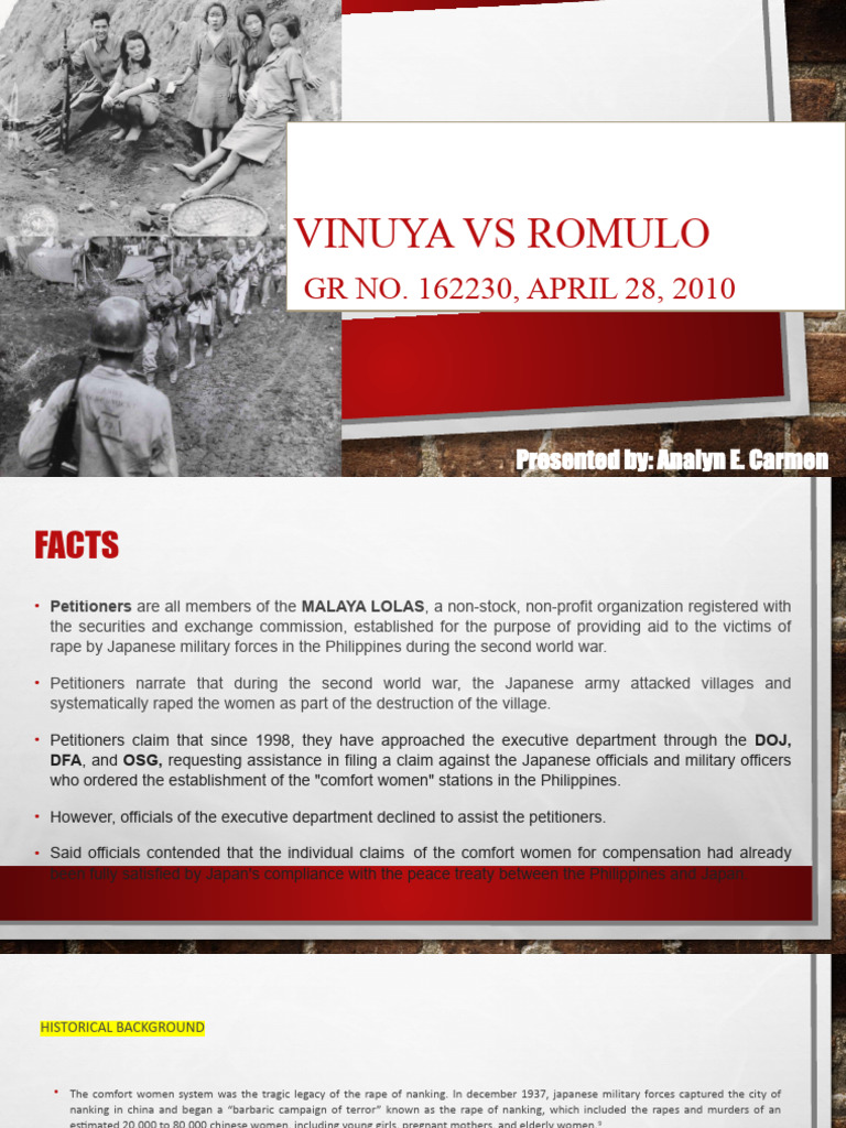 Vinuya vs romulo pdf international law justice