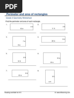 Grade 3 Geometry Area Perimeter Rectangles A