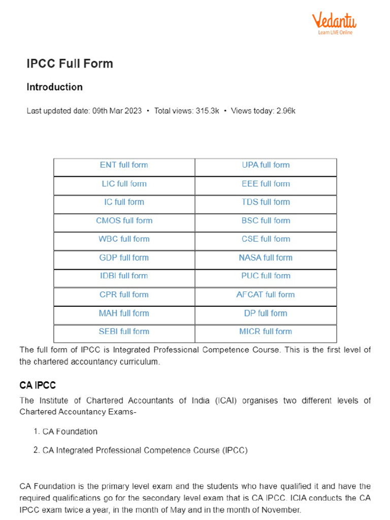 IPCC Full Form | PDF