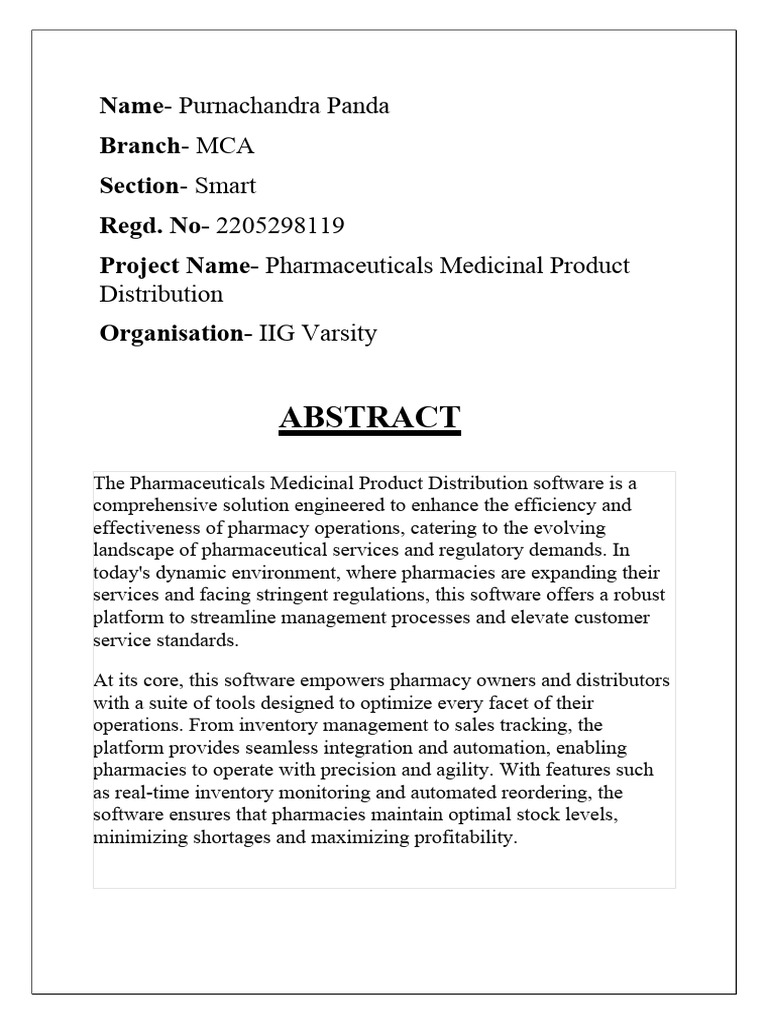 Abstract Pharmacy Pdf Point Of Sale Computing