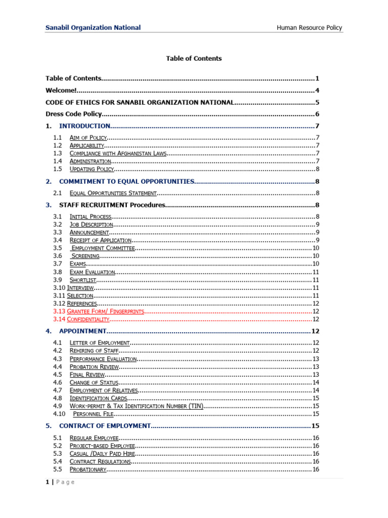 Fga HR Policy (2019) | PDF | Employment | Recruitment