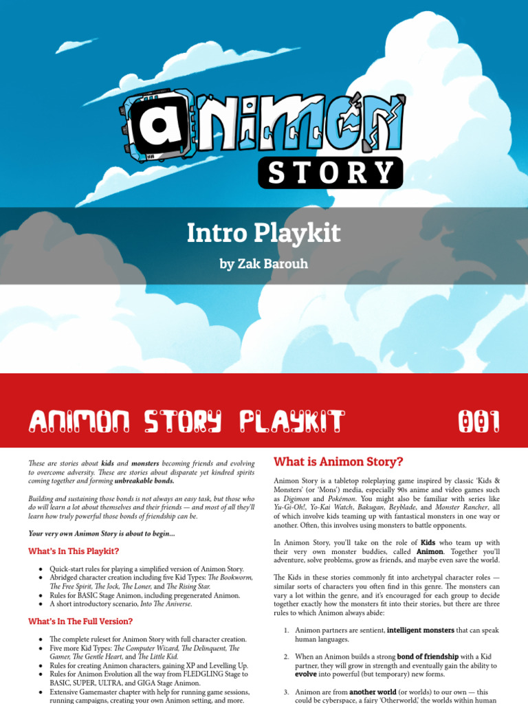 Animon Story Playkit Overview | PDF | Role Playing Games | Gaming