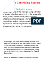 Chapter 7: Controlling Expense: 7.1. The Budget Process