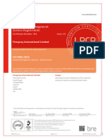 Firespray International LPCB ISO9001 2015 Certificate