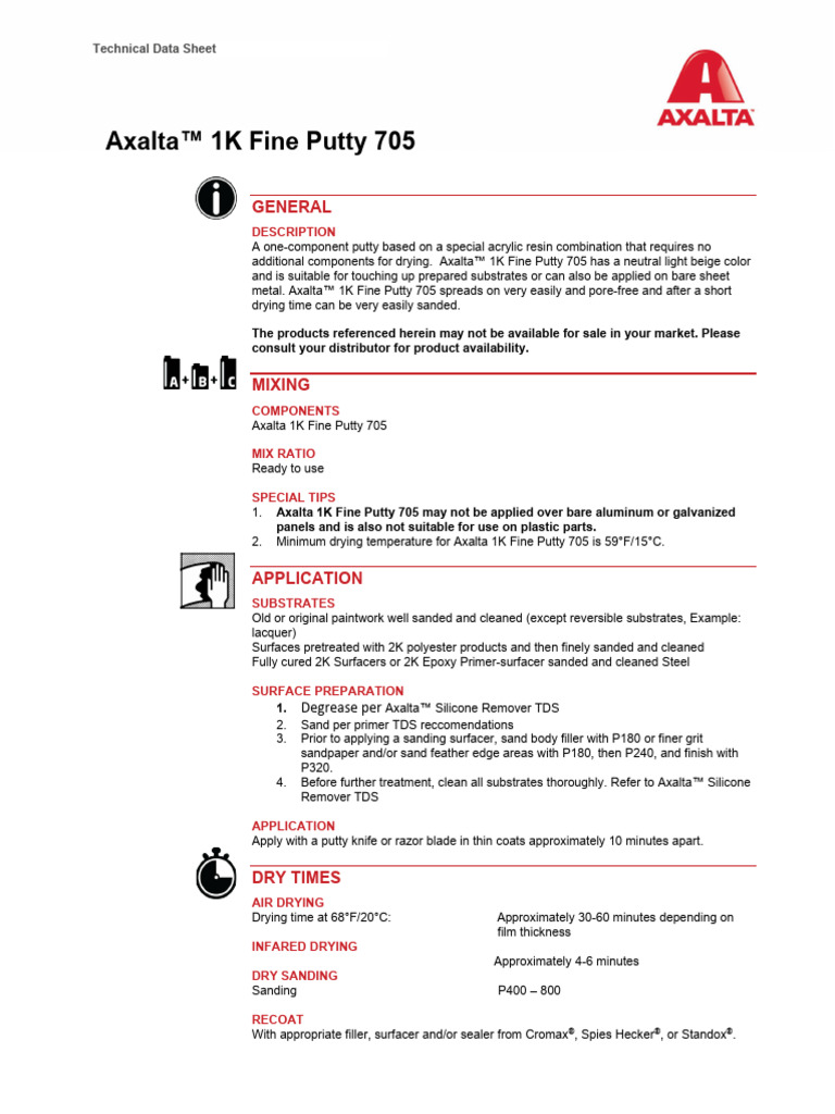 AX TDS 705 Eng | PDF | Volatile Organic Compound | Building Materials