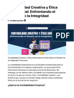 Contabilidad Creativa y Ética Empresarial - Enfrentando El Desafío de La Integridad Financiera