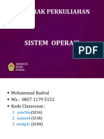 Kontrak Perkuliahan Sistem Operasi