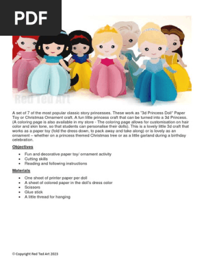 PrincessPaperDollsChristmasOrnaments