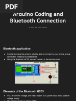 Arduino Coding and Bluetooth Connection