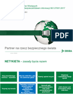 DEKRA Prezentacja Audytor Wiodący ISO 27001 Szkolenie Online 26-30.06.2023