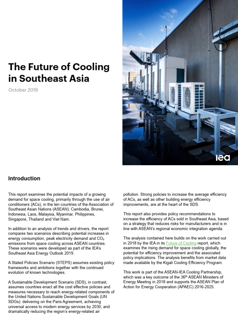 The Future Of Cooling In Southeast Asia Pdf International Energy